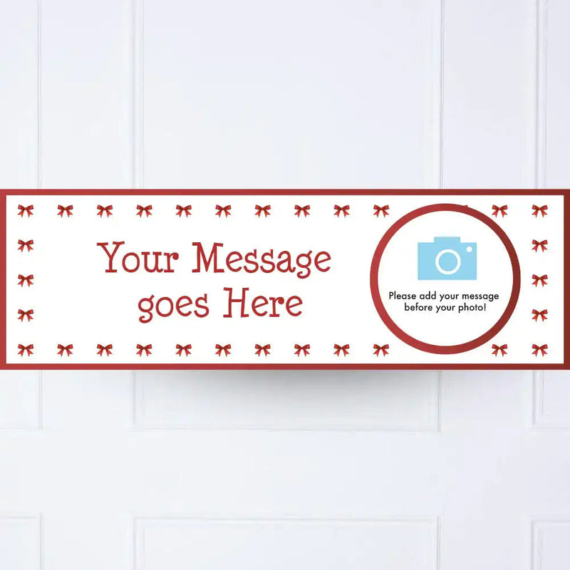 Red Ribbon Personalised Party Banner Yes Personalised Banner