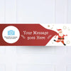 Santa on the Run Personalised Party Banner Yes Personalised Banner