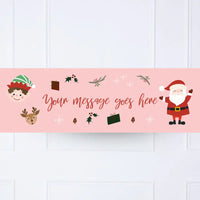 Christmas Characters Personalised Party Banner No Personalised Banner