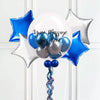 Personalised Bubble Balloon in a Box – Midnight Blue 4 Extra Balloons Personalised Balloons