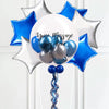 Personalised Bubble Balloon in a Box – Midnight Blue 6 Extra Balloons Personalised Balloons