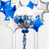 Personalised Bubble Balloon in a Box – Midnight Blue 8 Extra Balloons Personalised Balloons