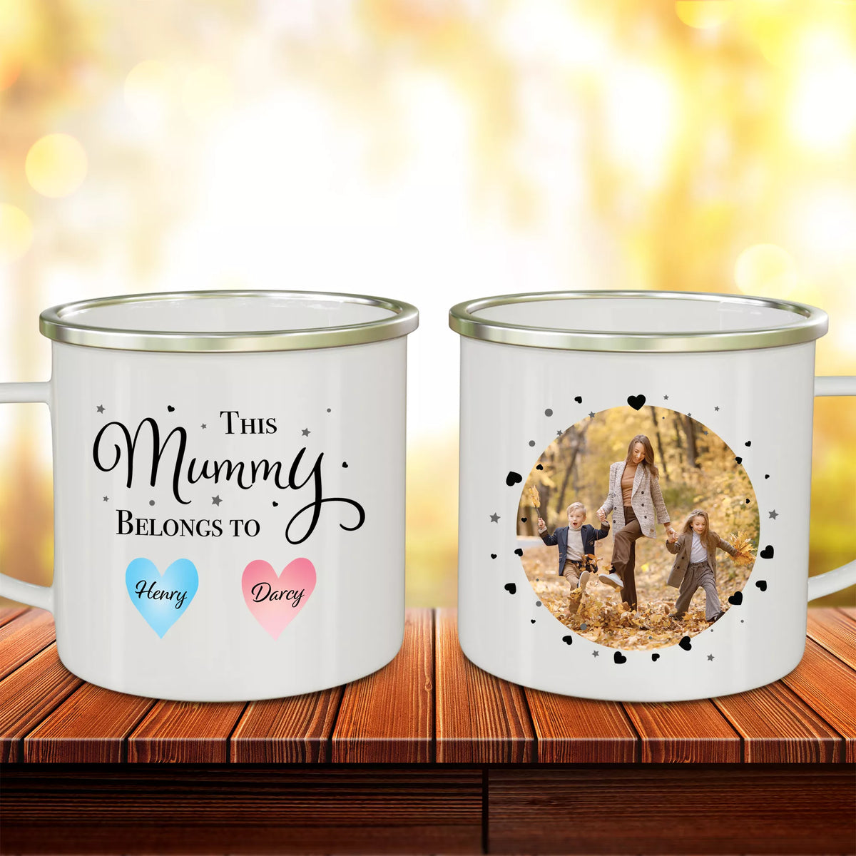 Personalised Photo This Mummy Belongs to Enamel Mug Monster Parties