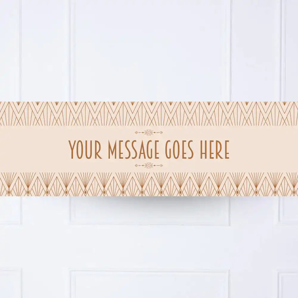 Art Deco Personalised Party Banner No Personalised Banner