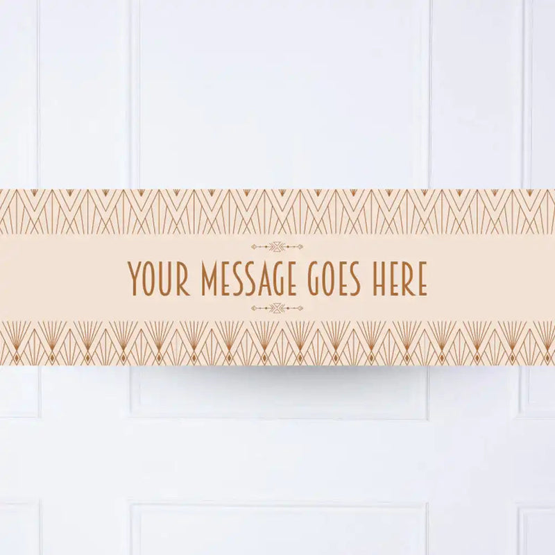 Art Deco Personalised Party Banner No Personalised Banner