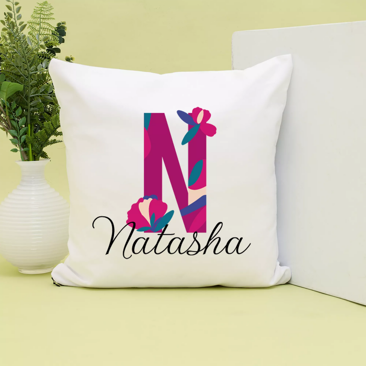 Personalised Initial Flower Cushion Monster Parties