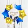 Personalised Bubble Balloon in a Box - Navy Luxe 6 extra Balloons Personalised Balloons