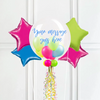 Personalised Bubble Balloon in a Box – Neon 4 Extra Balloons Personalised Balloons