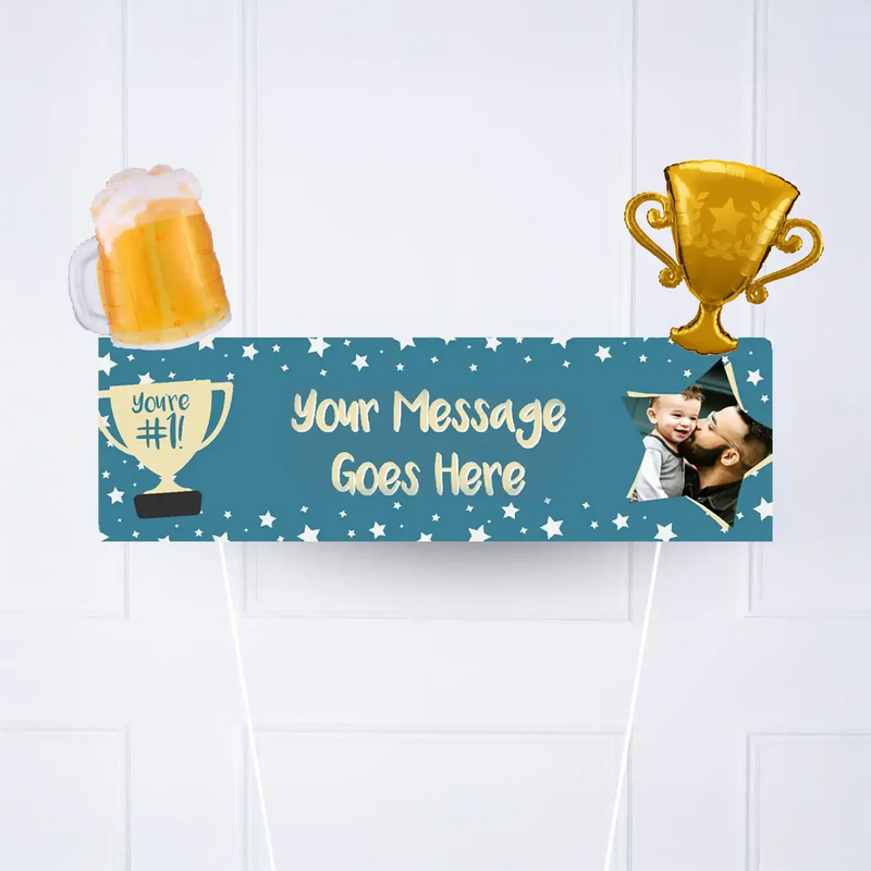 You're #1 Personalised Party Banner Personalised Banners - Party Pieces