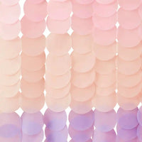 Pink and Lilac Tissue Paper Disc Party Backdrop General Party
