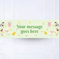 On The Farm Personalised Party Banner No None Personalised Banner