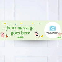 On The Farm Personalised Party Banner Yes None Personalised Banner