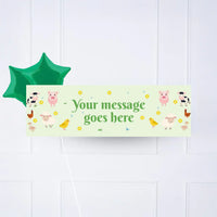 On The Farm Personalised Party Banner No 2 Balloons Personalised Banner