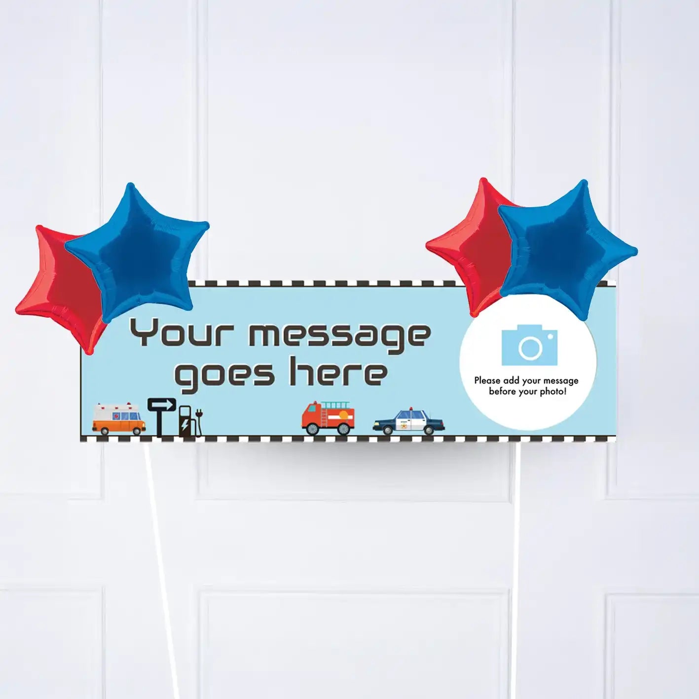 On The Road Personalised Party Banner Yes 4 Balloons Personalised Banner