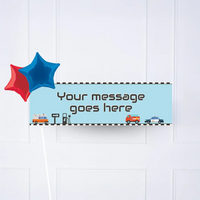 On The Road Personalised Party Banner No 2 Balloons Personalised Banner