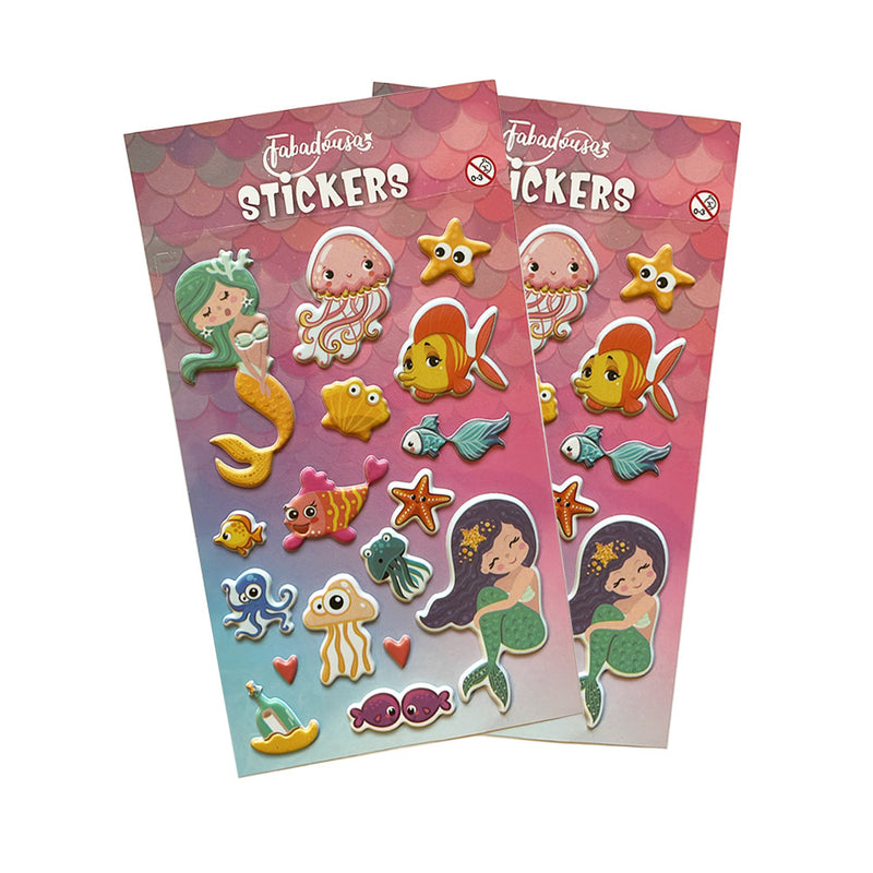 Mermaid Stickers (Pack of 3 Sheets)