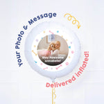 Personalised Pet Photo Balloon - Pastel Bone & Paws