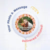 Personalised Pet Photo Balloon - Brown Bones and Paws Personalised Balloons