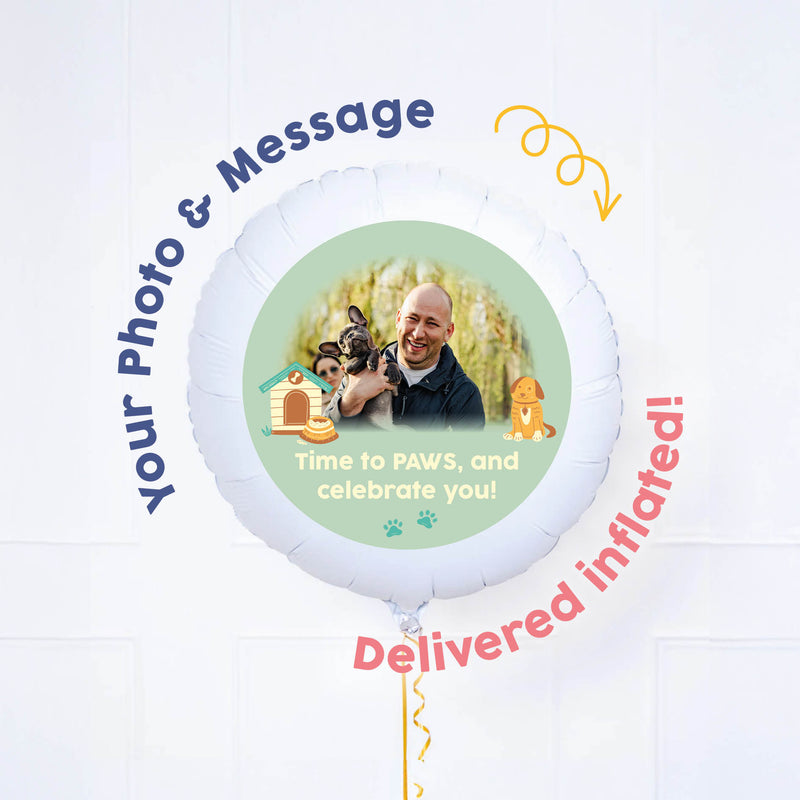 Personalised Pet Photo Balloon - Green Doghouse