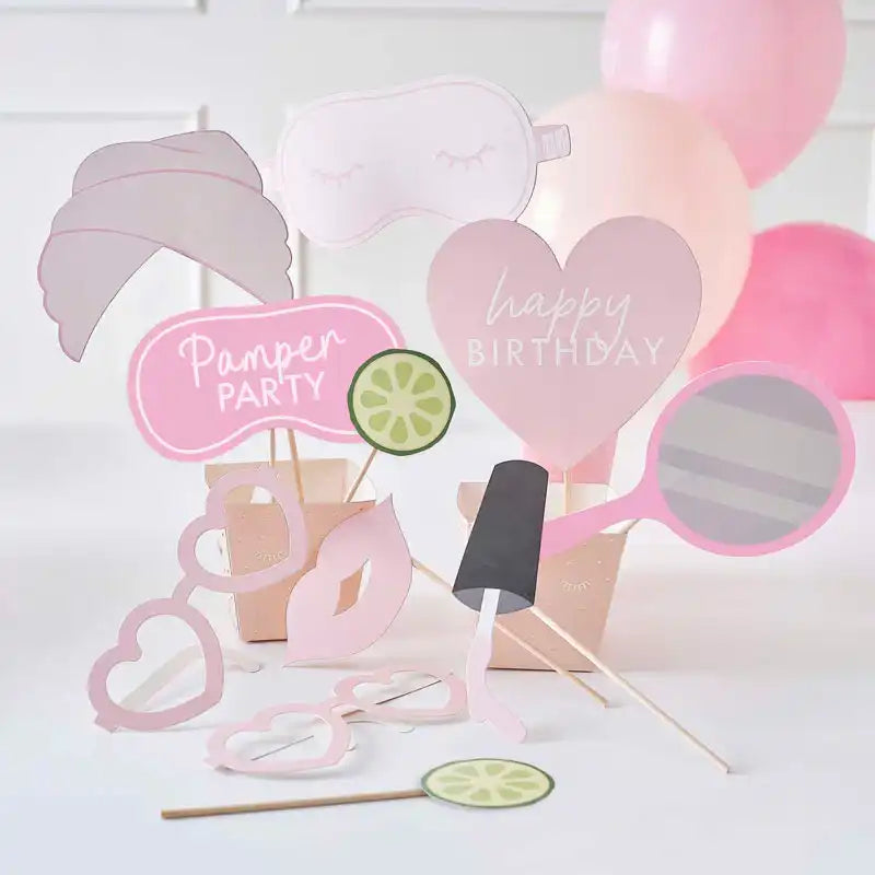 Pamper Party Photo Booth Props Kids Party