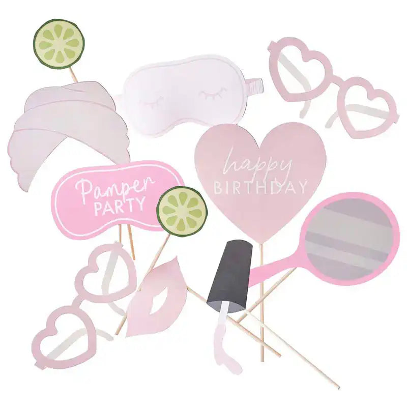 Pamper Party Photo Booth Props Kids Party