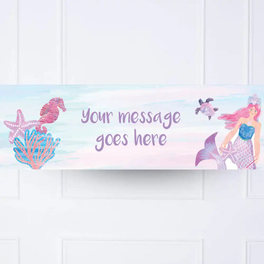Queen of the Sea Personalised Party Banner Message Personalised Banner