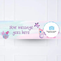 Queen of the Sea Personalised Party Banner Photo and Message Personalised Banner