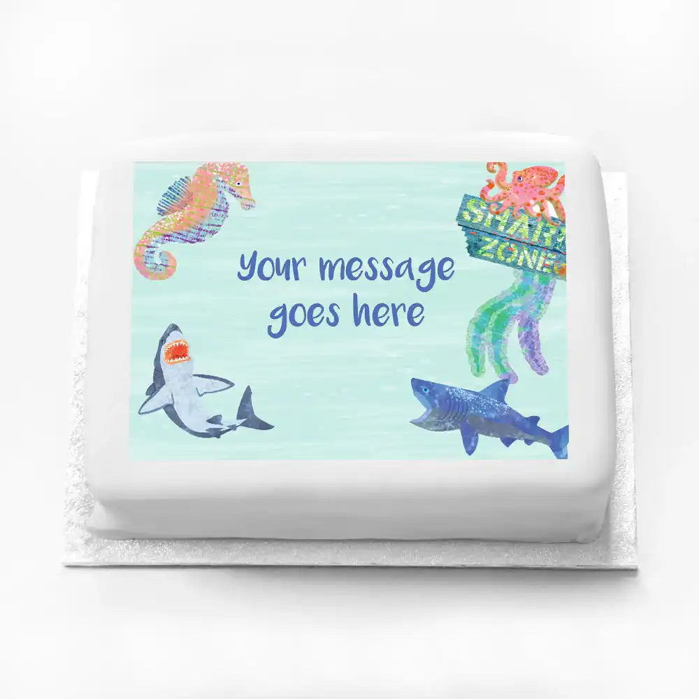 Personalised Photo Cake - King of the Sea Message Only Large (up to 20 small portions) Personalised Cake