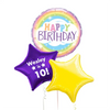 Personalised Inflated Balloon Bunch - Retro Foil Personalised Balloons