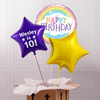 Personalised Inflated Balloon Bunch - Retro Foil Personalised Balloons