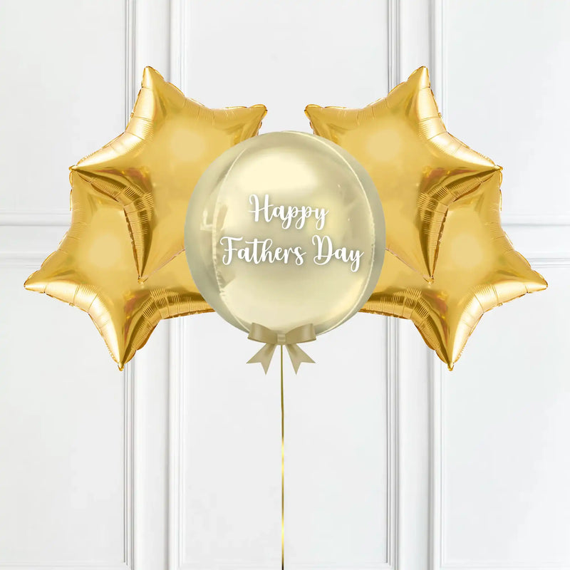Personalised Orb Balloon - Gold 4 Balloons Personalised Balloons