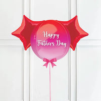 Personalised Orb Balloon - Pink & Red Ombre 2 Balloons Personalised Balloons