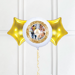 Personalised Photo Balloon - Any Age Birthday: White Lustre