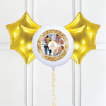 Personalised Photo Balloon - Any Age Birthday: White Lustre
