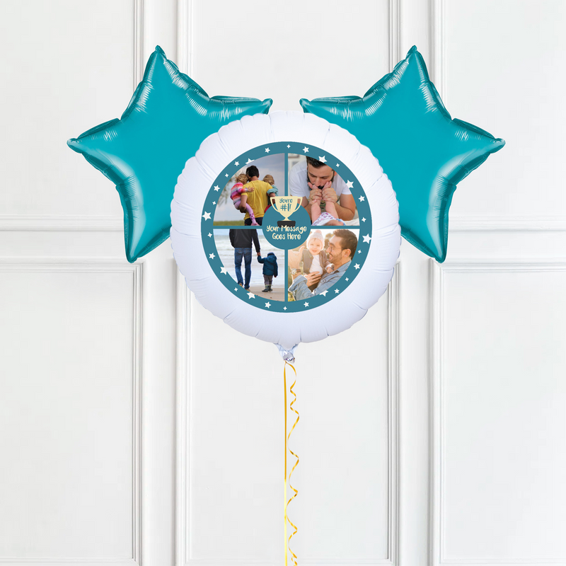 Personalised Photo Balloon - You’re Number 1: Blue