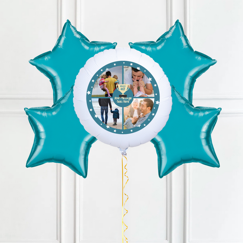 Personalised Photo Balloon - You’re Number 1: Blue