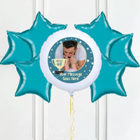 Personalised Photo Balloon - You’re Number 1: Blue Single Photo 6 Balloons Personalised Balloons