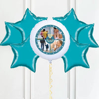 Personalised Photo Balloon - You’re Number 1: Blue Multi Photo 6 Balloons Personalised Balloons