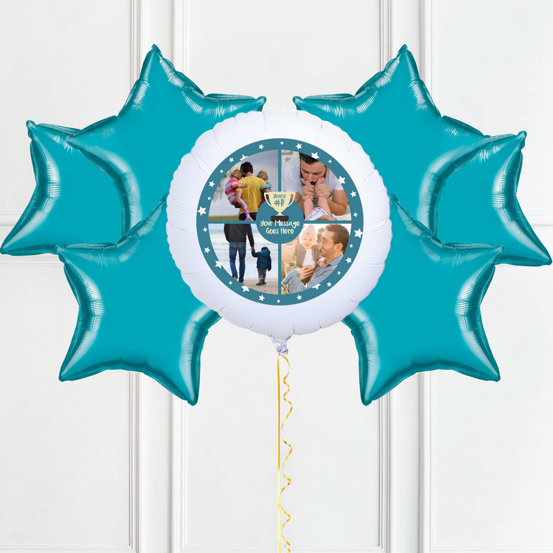 Personalised Photo Balloon - You’re Number 1: Blue