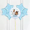 Personalised Photo Balloon – Blue Stripes 6 Balloons Personalised Balloons