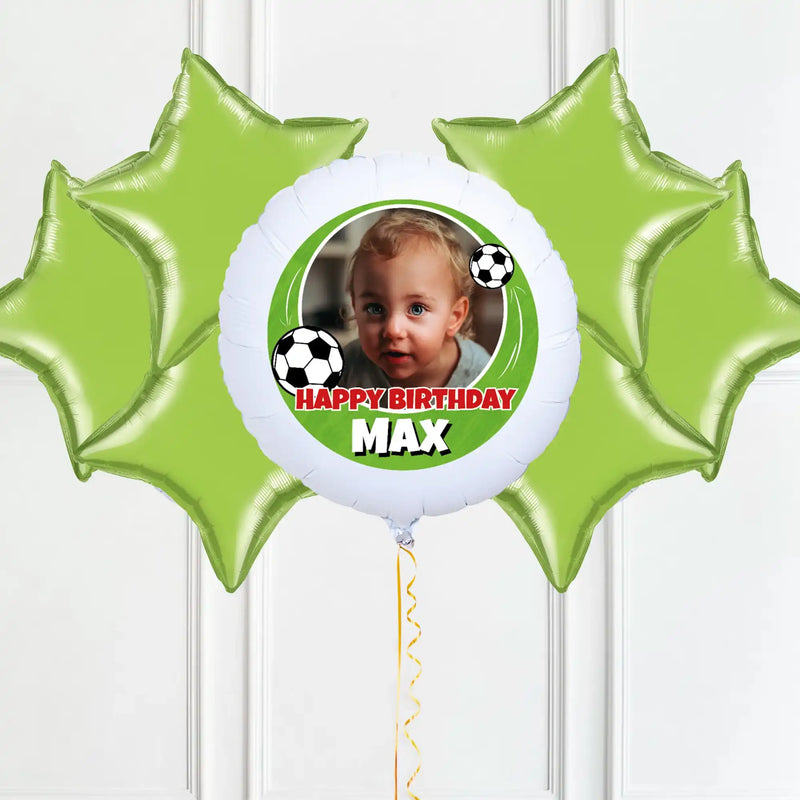 Personalised Photo Balloon – Football Birthday 6 Balloons Personalised Balloons
