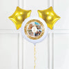 Personalised Photo Balloon – Gold Lustre Multi Photo 2 Balloons Personalised Balloons