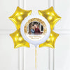Personalised Photo Balloon – Gold Lustre Single Photo 4 Balloons Personalised Balloons