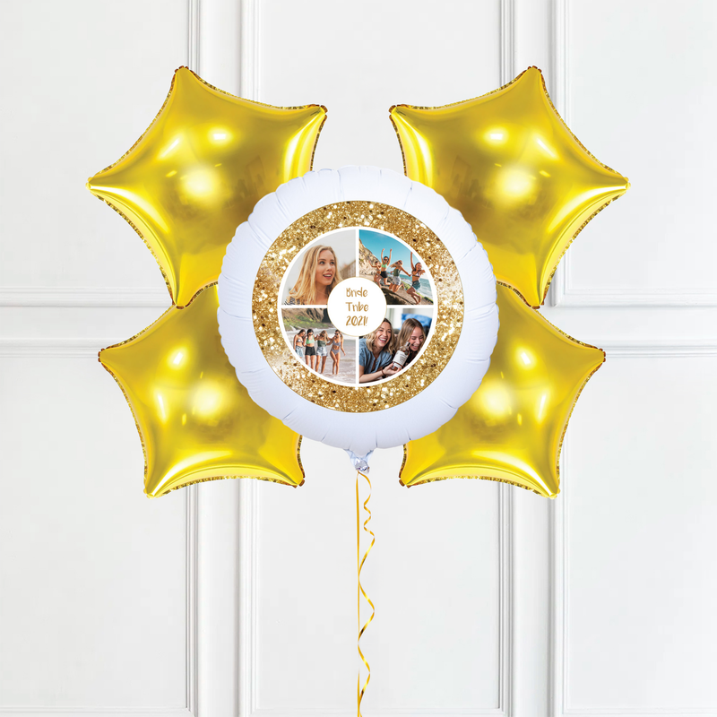 Personalised Photo Balloon – Gold Lustre