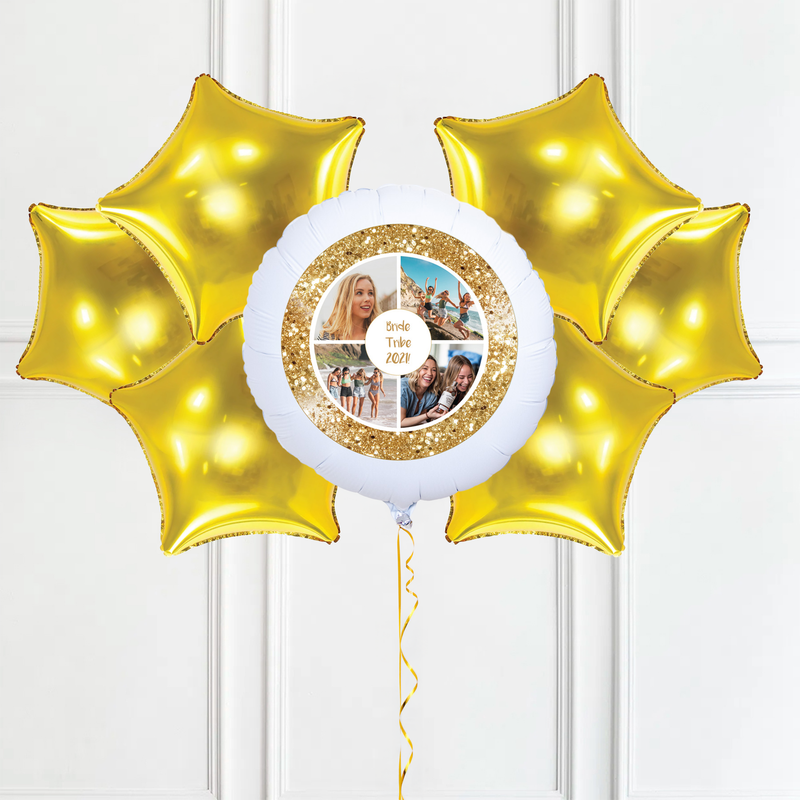 Personalised Photo Balloon – Gold Lustre