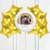 Personalised Photo Balloon – Gold Lustre Single Photo 8 Balloons Personalised Balloons