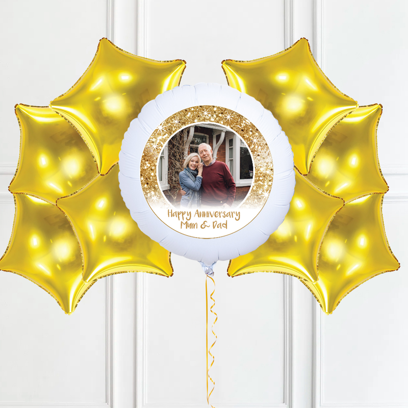 Personalised Photo Balloon – Gold Lustre