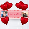 Photo Heart Collage Personalised Party Banner Personalised Banner