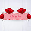 Photo Heart Collage Personalised Party Banner Message 6 Balloons Personalised Banner