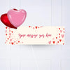 Heart Confetti Personalised Party Banner Message 2 Balloons Personalised Banner